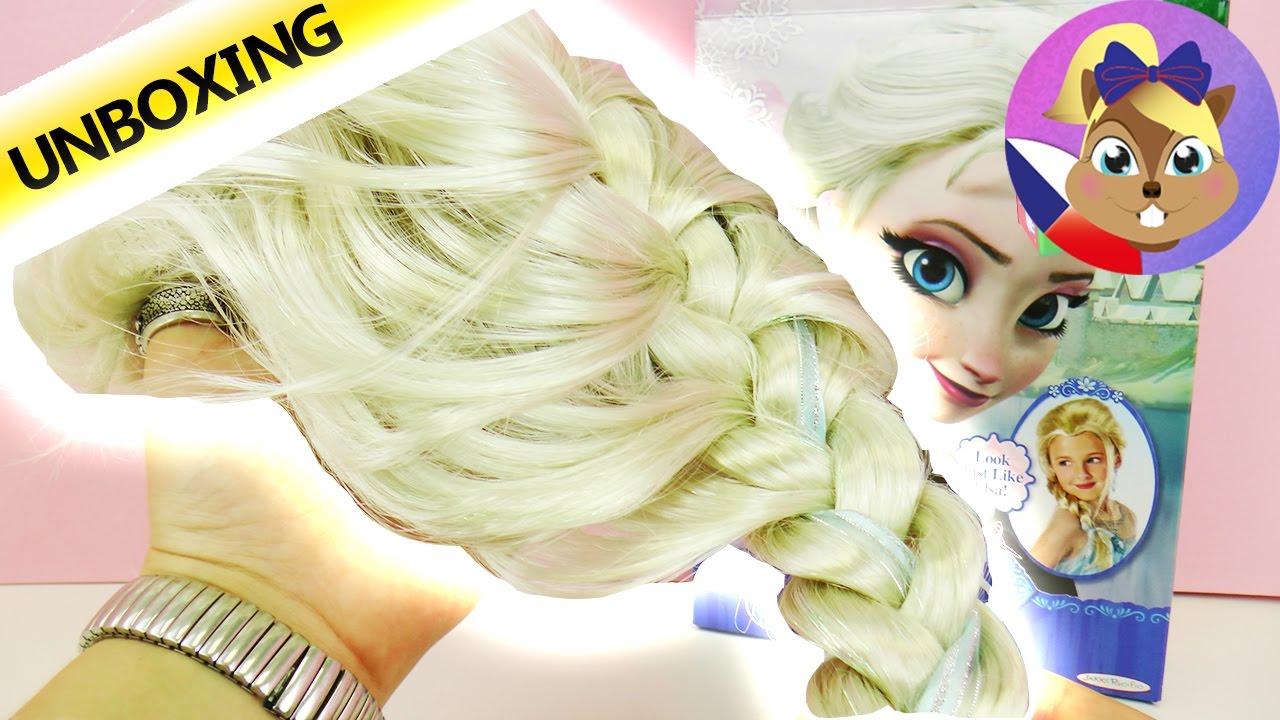 Ledové království Elsa paruka | Disney Frozen | Kostým ledové královny s třpytkami | Vybalení