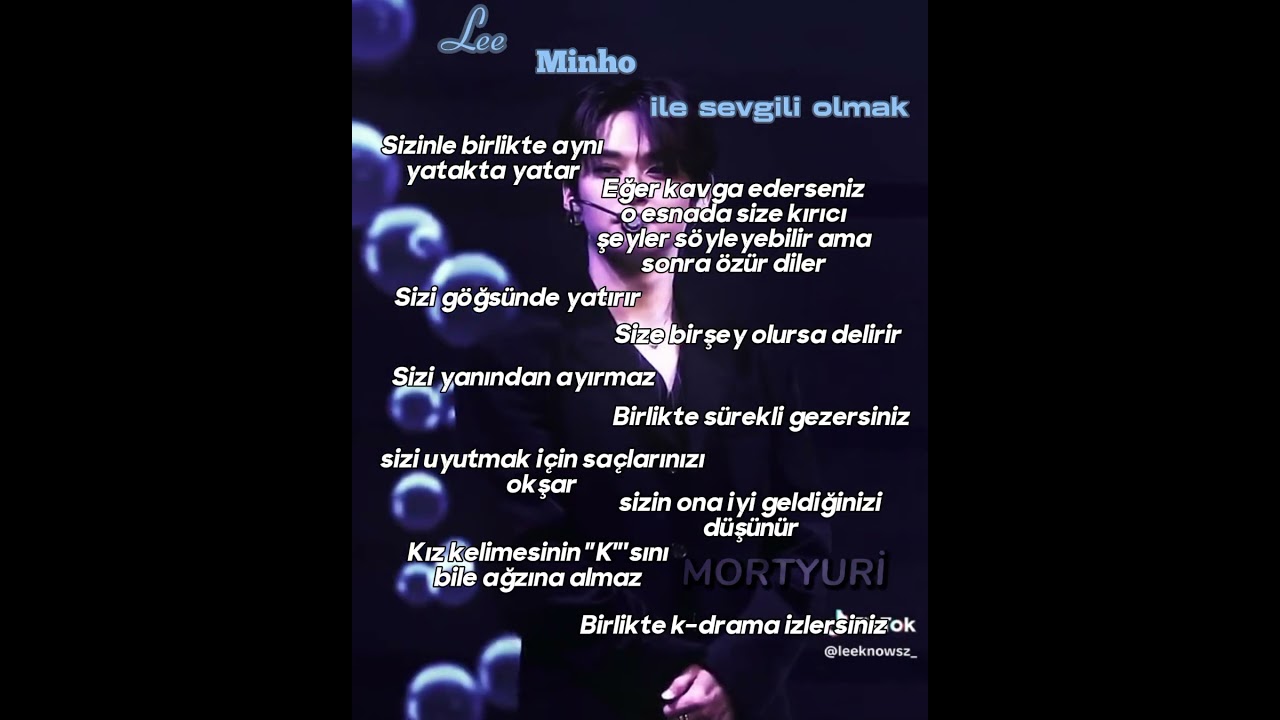 Lee Minho ile sevgili olmak~💗 #straykids #stay #minho #leeknow