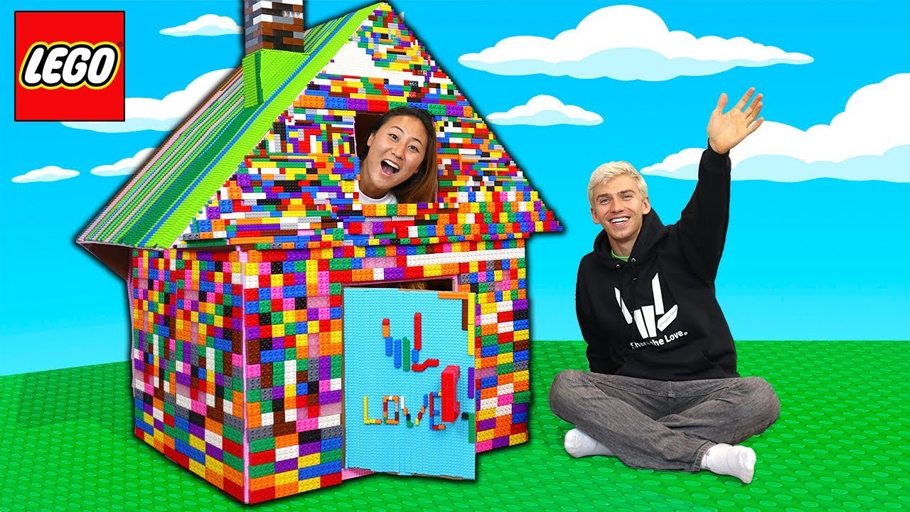 LEGO BOX FORT!! (MAYKA TOY BLOCK TAPE)