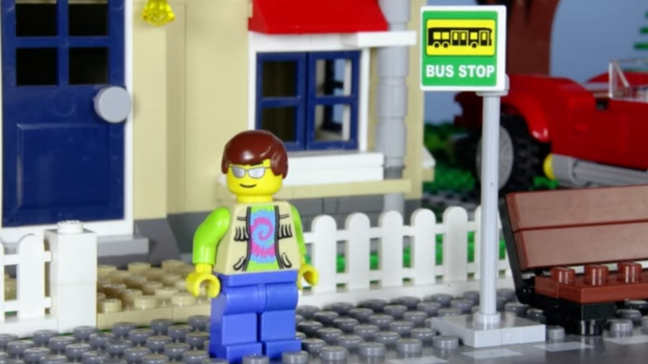 LEGO City Bus Fail STOP MOTION LEGO T-Rex vs Bus! | LEGO | Billy Bricks Compilations
