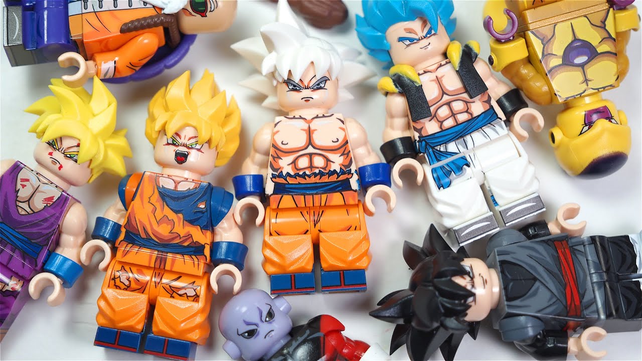 LEGO Dragon Ball | Son Goku Ultra Instinct | Gohan | Gogeta  Gold Frieza Unofficial Lego Minifigures