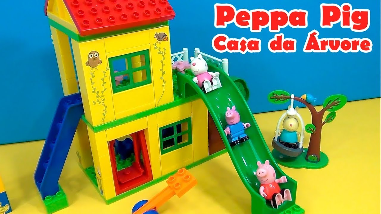 LEGO NEW Tree House! Sliding balances and seesaw #Ilovepeppapig  Peppa Pig Lego New tree house.