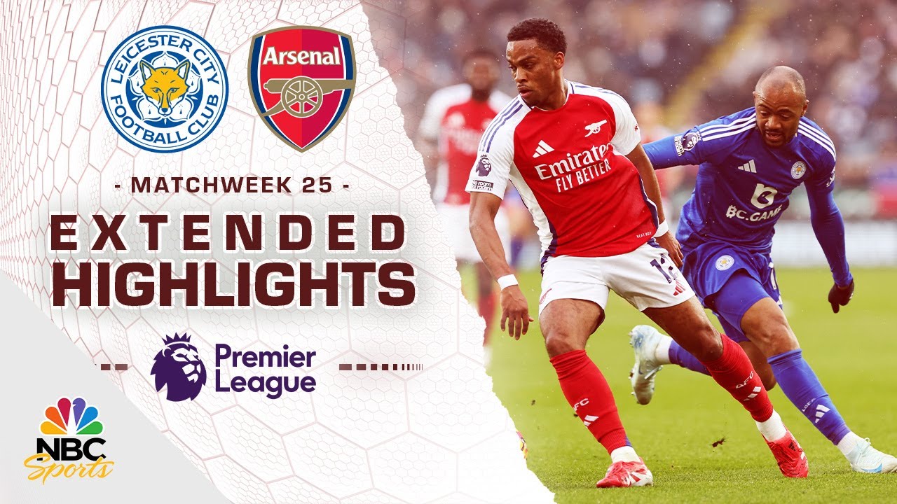 Leicester City v. Arsenal | PREMIER LEAGUE HIGHLIGHTS | 2/15/2025 | NBC Sports