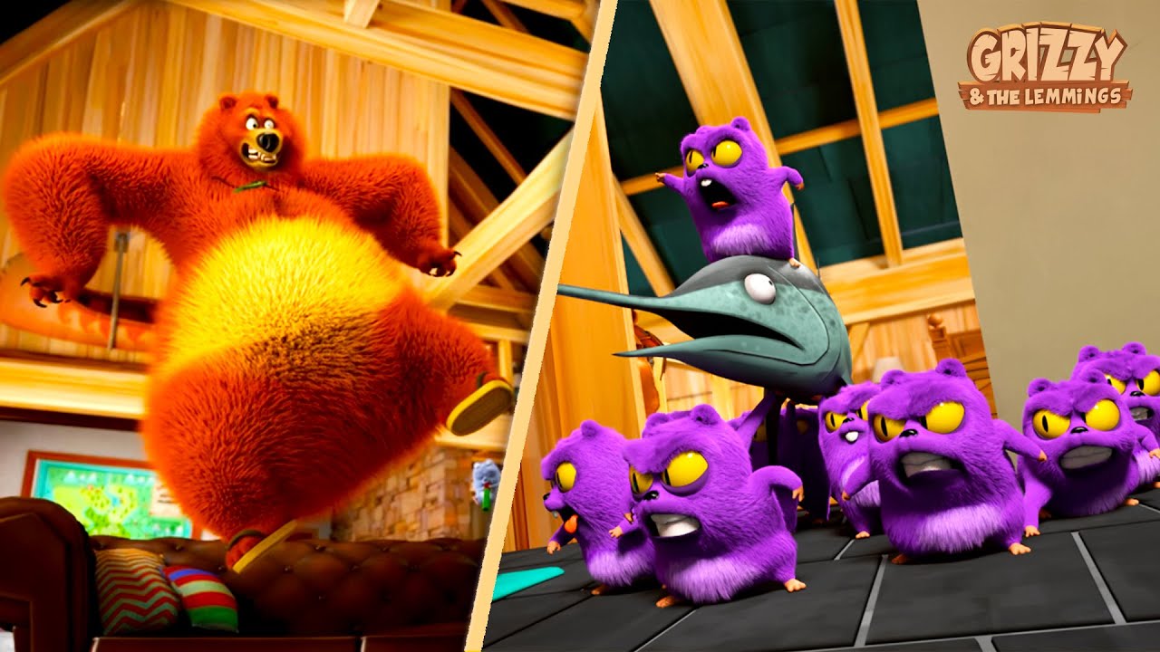 Lemmings Unleashed! | 25-minute Grizzy & the Lemmings Compilation 🐻🐹