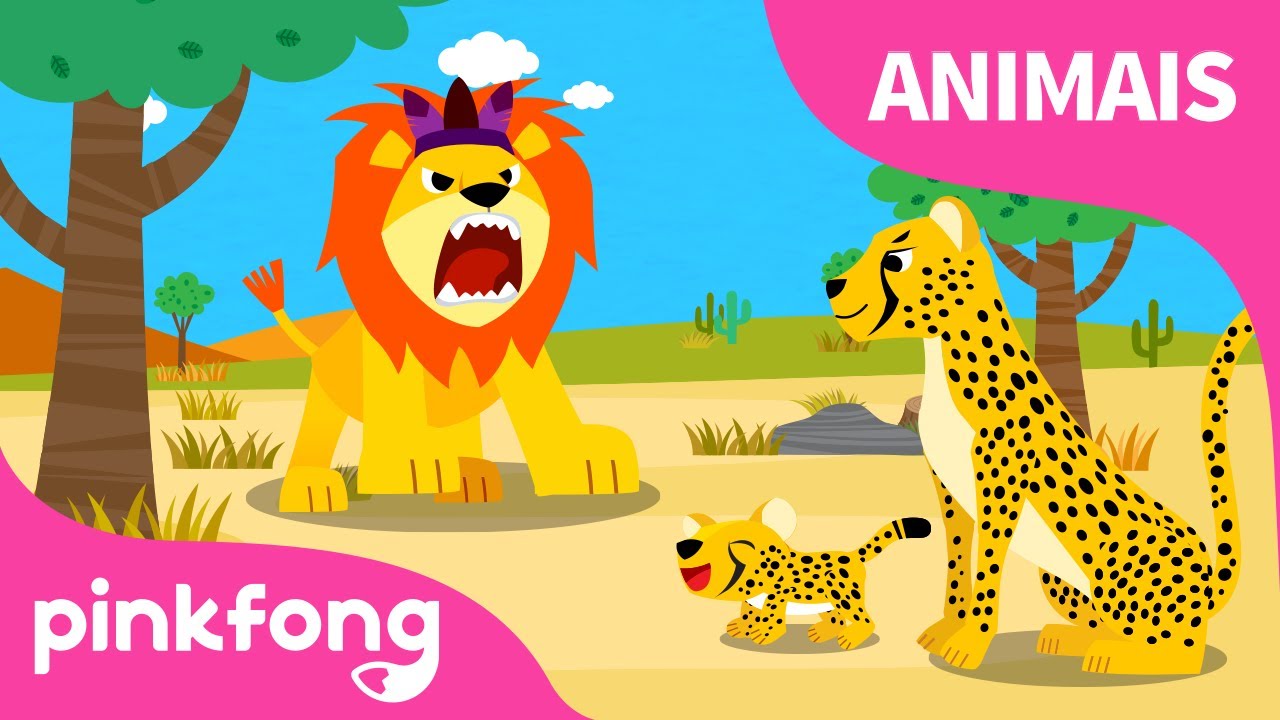 Leão e Chita | Canções de Animais | Pinkfong Canções para crianças