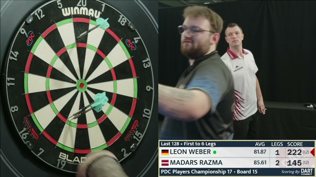 Leon Weber v Madars Razma - PDC Player's Championship Event 17 - First Round
