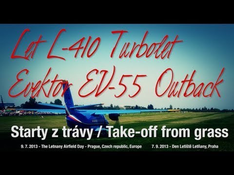 Let L-410 Turbolet a Evektor EV-55 Outback
