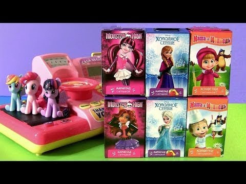 Lets go Shopping TOYS SURPRISES EASTER EGGS 2023 with My Little Pony Cash Register Toy Anna Elsa