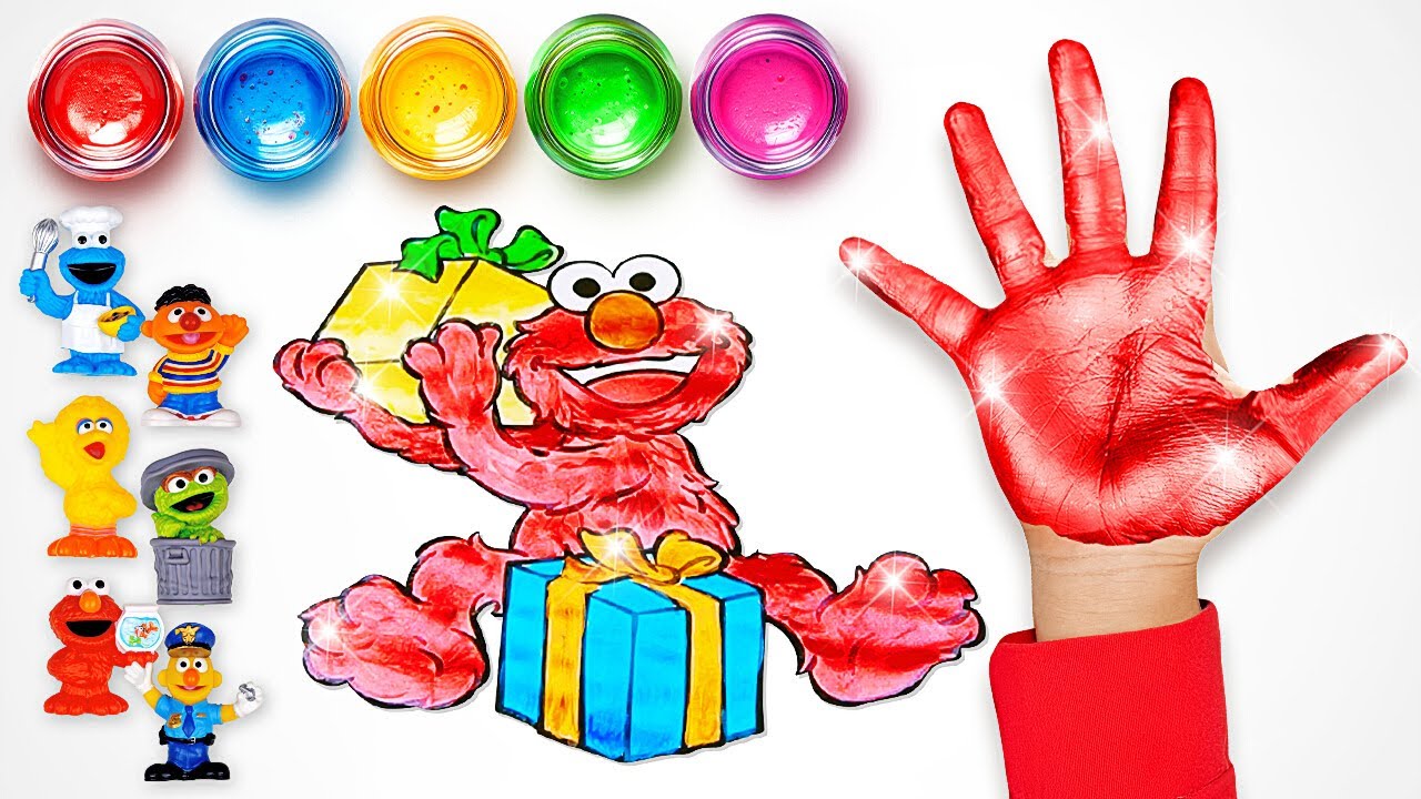 Let’s Paint Sesame Street Characters | Best Learn Colors | Preschool Toddler Toy Learning Video