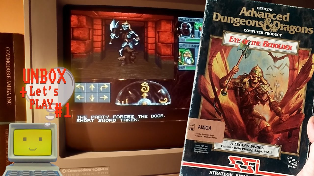 Let's play Eye of the Beholder - Amiga - Unboxing, Level 1: Sewers [Real Hardware/CRT Capture] #1