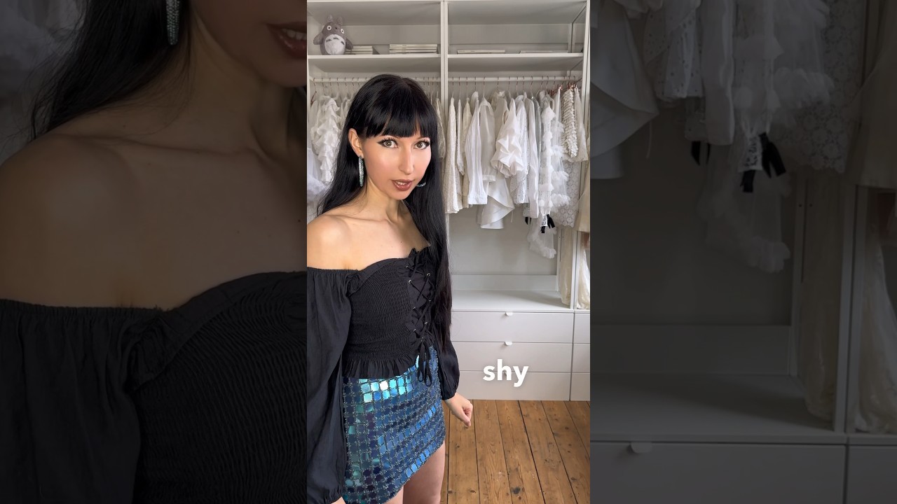 Let’s style this sequin mini skirt as a top #shorts