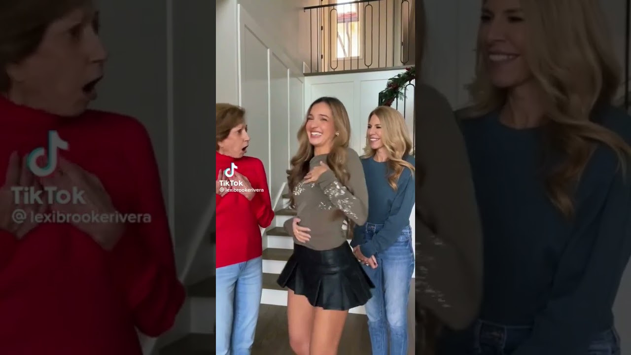 lexi rivera new tiktok video with her grandmother and mother haha 😄 #lexirivera #shorts