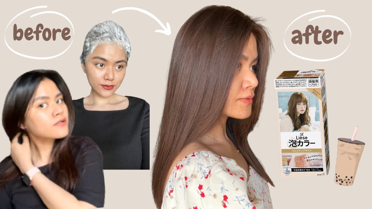 LIESE BUBBLE HAIR COLOR - Milk Tea Brown | DIY hair dye (review + tutorial 2021)
