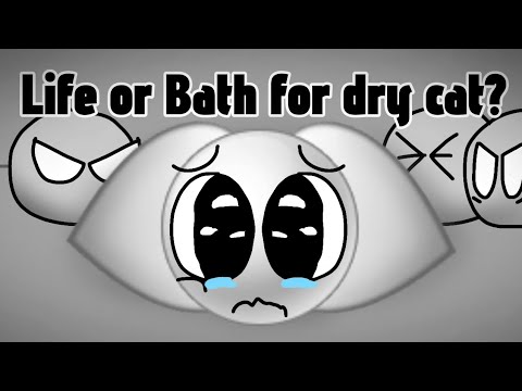 Life or Bath for Dry Emoji Cat? || Random Meme