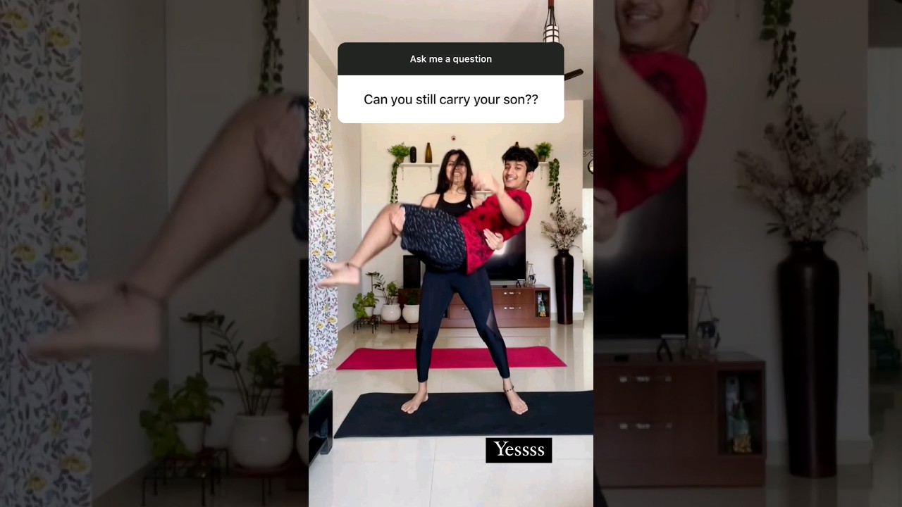 lift a guy challenge | #fitnesschallenge #momson #abhimanika #fitgirl #fitmom