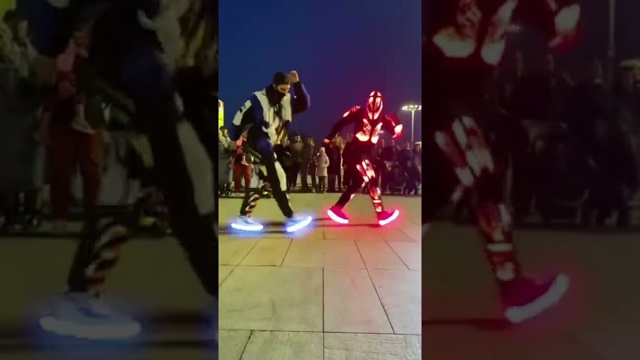 lighting dance😱and robot👽light dance vedio 😱😲 #shorts