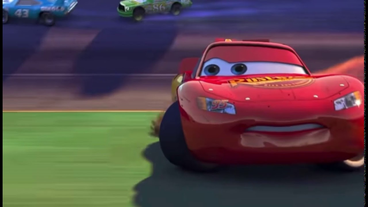 Lightning McQueen midrace drift Flashback to Docs Advice
