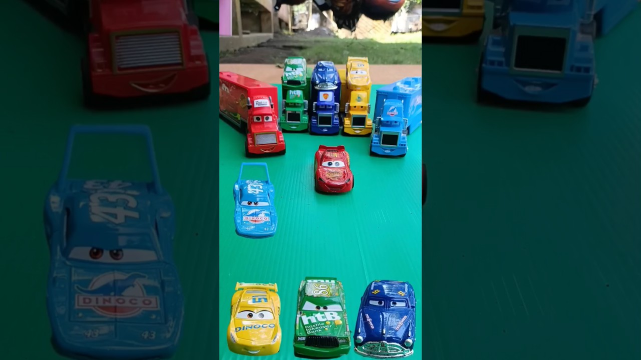 Lightning McQueen Or The King Dinoco? Mcqueen Truck Container #toys #pixarcars #cars #mcqueen #truck