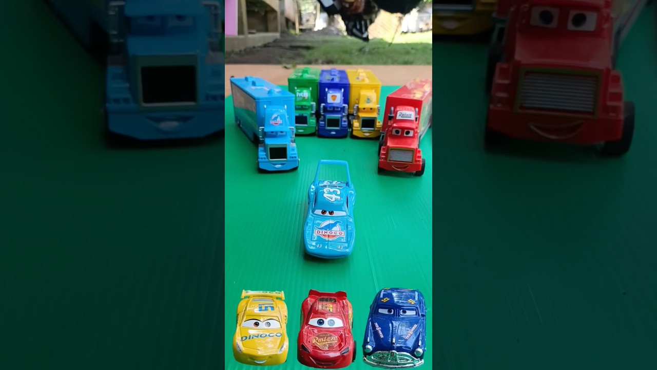 Lightning McQueen Or The King Dinoco? Mcqueen Truck Container #toys #pixarcars #cars #mcqueen #truck