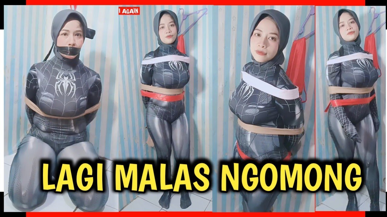 LIHAT ASTI PAKE KOSTUM SPIDERGIRL SAMBIL DI IKET