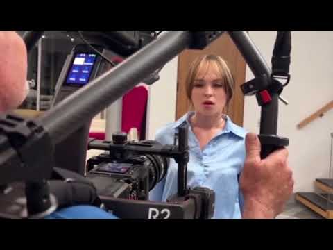 Lilly Bell on set behind the scenes