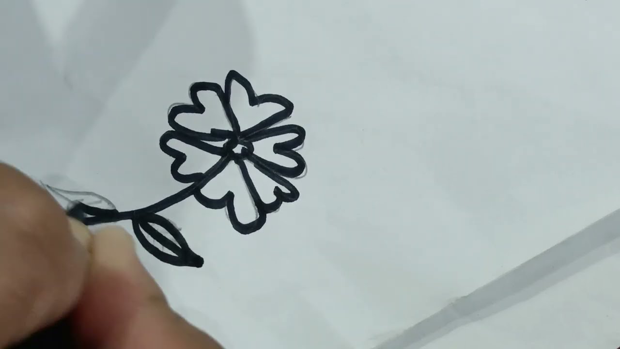 Line Art Blossom – A Minimalist Floral Expression 🌼🖋️