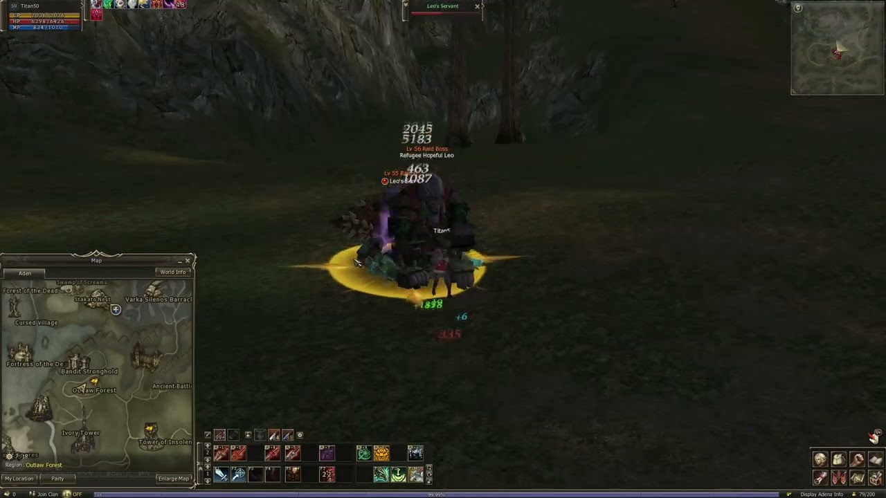 Lineage 2 Location Raid Boss Refugee Hopeful Leo 56 lvl