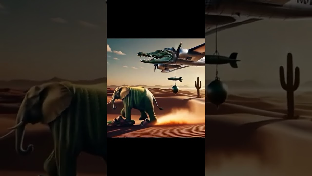 Lirili Larila vs Bombardiro Crocodilo⚔️ #brainrot #shorts #funny #crocodilo #elephant