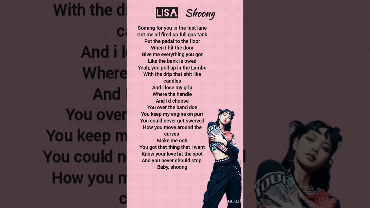 Lisa rap lyrics in - shoong!!#blackpink#lisa#shoong#trending#viral