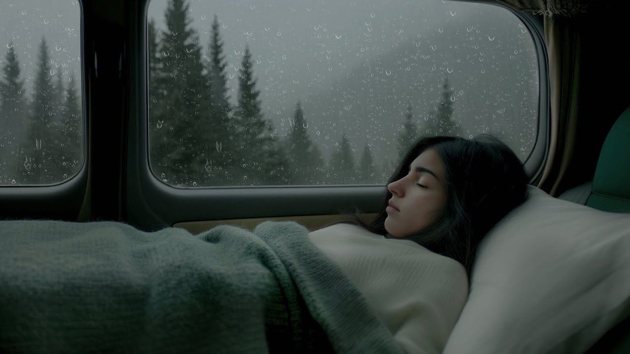 Listen for 7 minutes and sleep well! Sound of rain with strong thunder to sleep through the night
