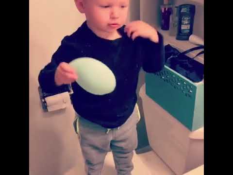 Little Boy Tries to Use Mom's Sports Bra Inserts - 1040674