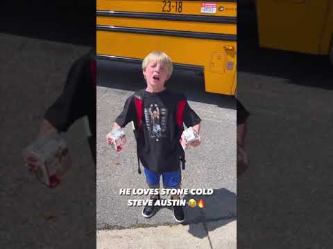 Little man is the biggest Stone Cold Steve Austin fan 😂👏 #shorts