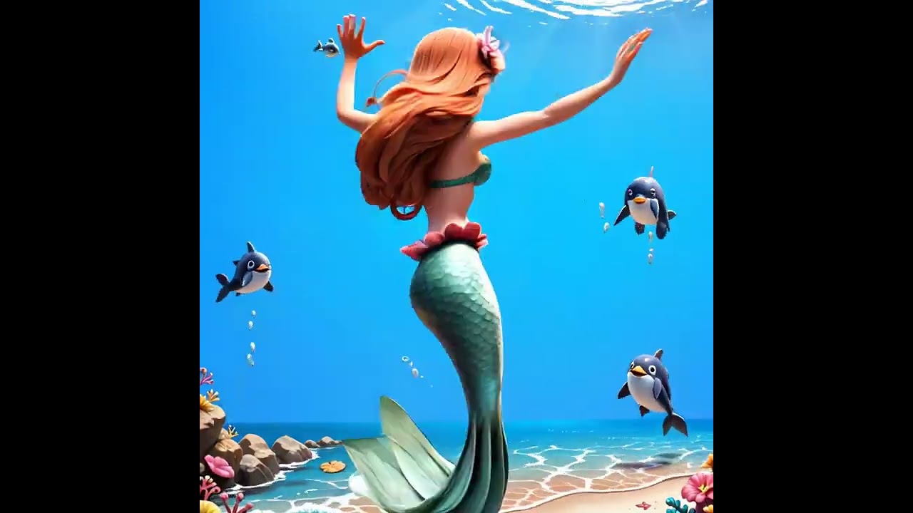 Little Mermaid Girl Ariel Dancing Tango Under The Sea #shorts