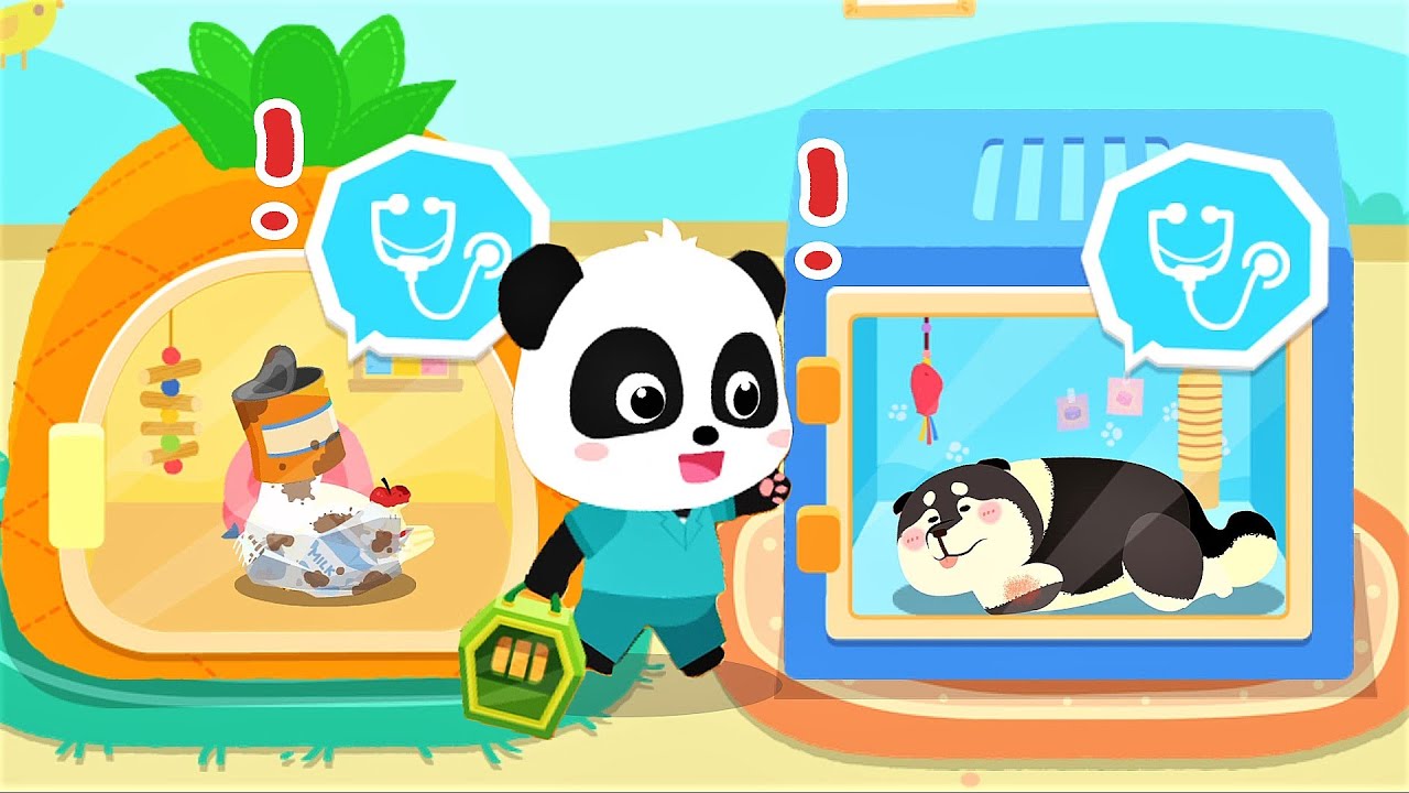 Little Panda Pet Care Center | Become a Pet Sitter & Decorate Pet Homes | Babybus Gameplay