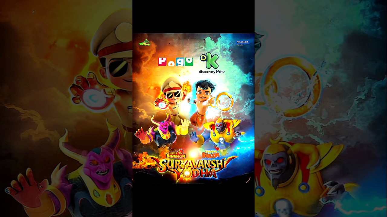 little singham and chotta Bheem Suryavanshi yodha movie 🎬 [song] 🎵 #childhoodsongs #tamil
