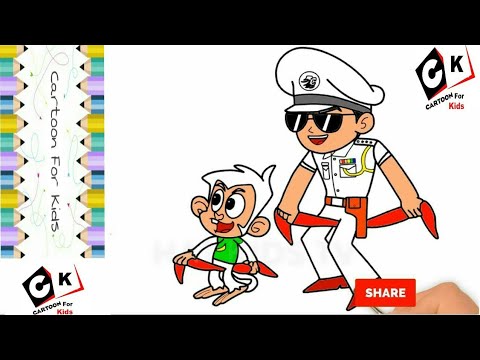 Little Singham Animation Cartoon For Kids | How To Draw Little Singham Coloring Page 2