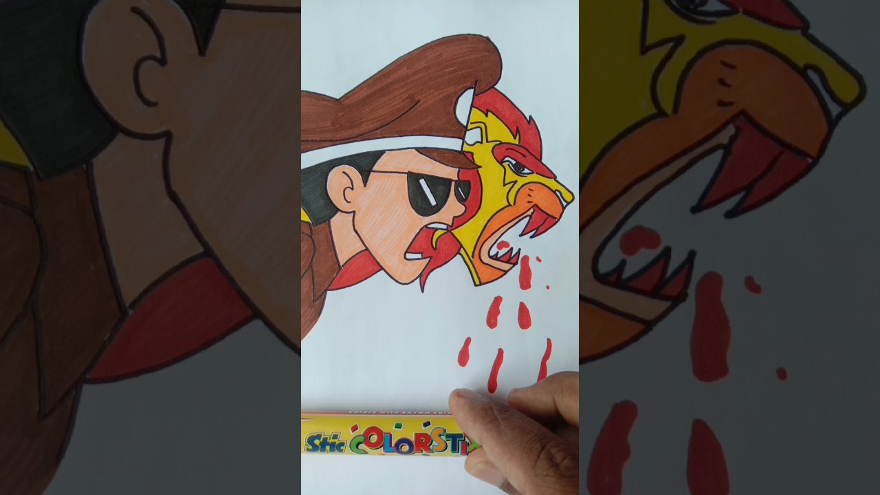 Little Singham cartoon drawing very easy to draw