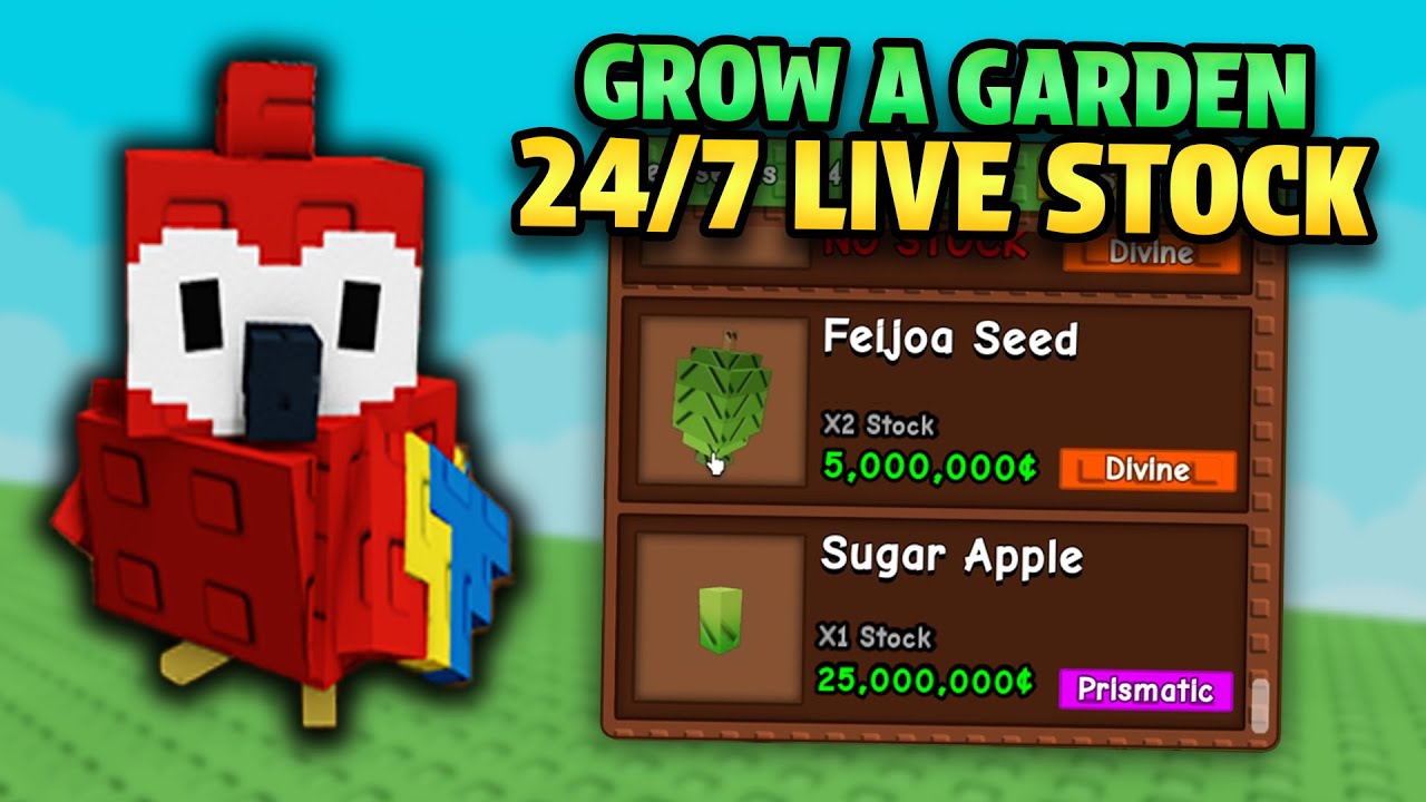 Live 🔴 | GROW A GARDEN 24/7 STOCK & TRADING!