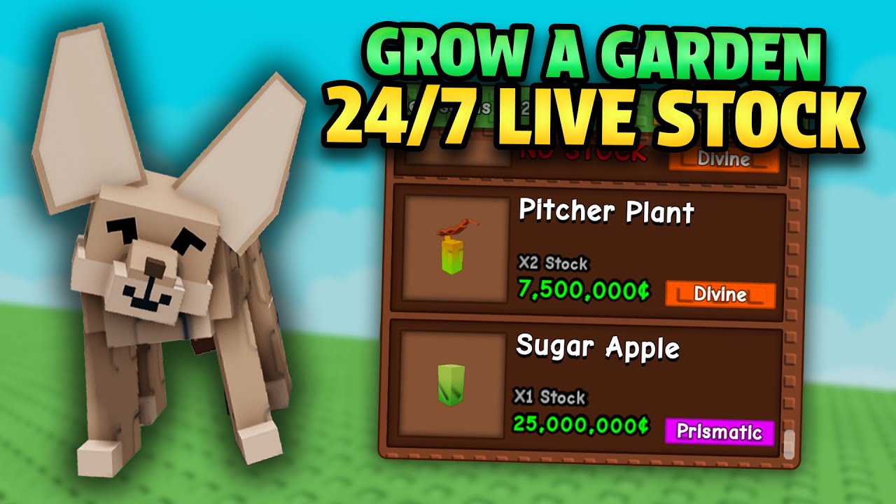 Live 🔴 | GROW A GARDEN 24/7 STOCK & TRADING!