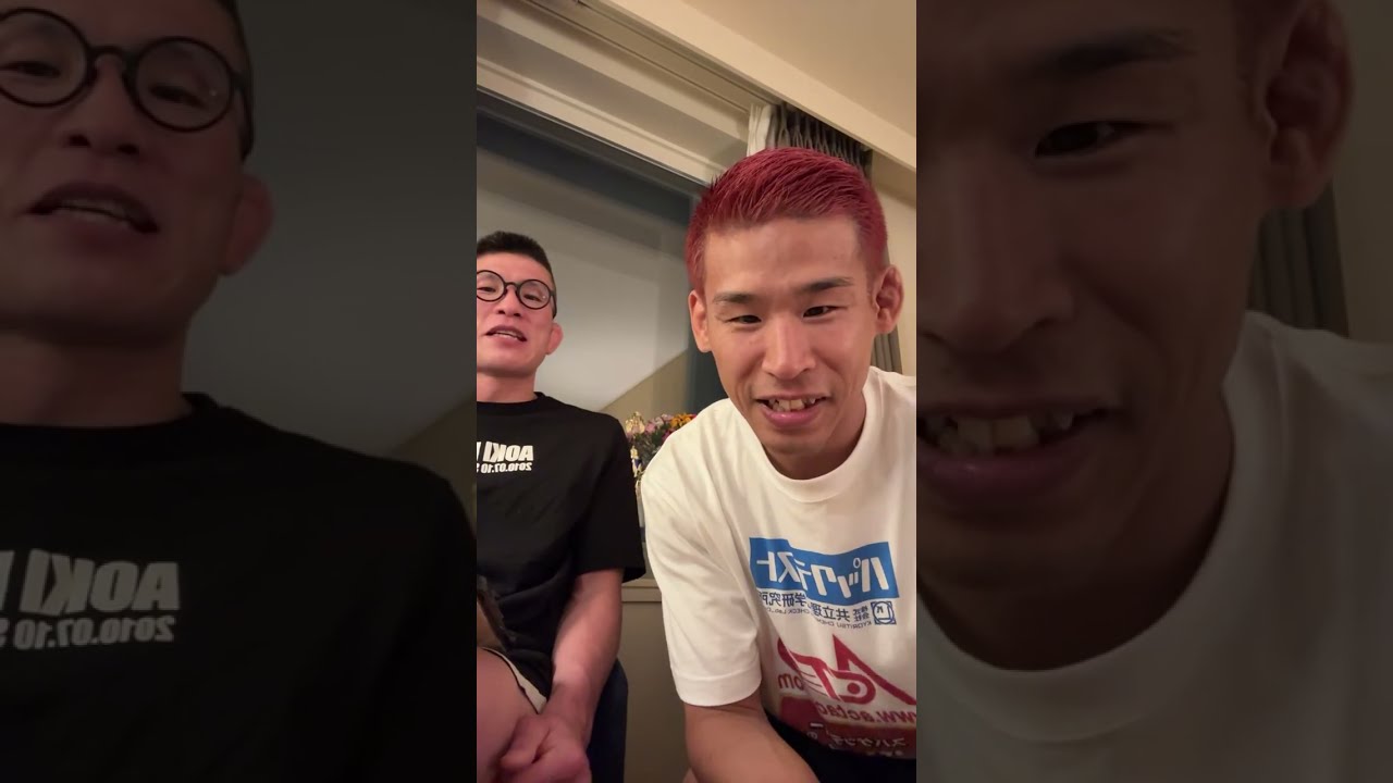 青木真也選手と試合後LIVE