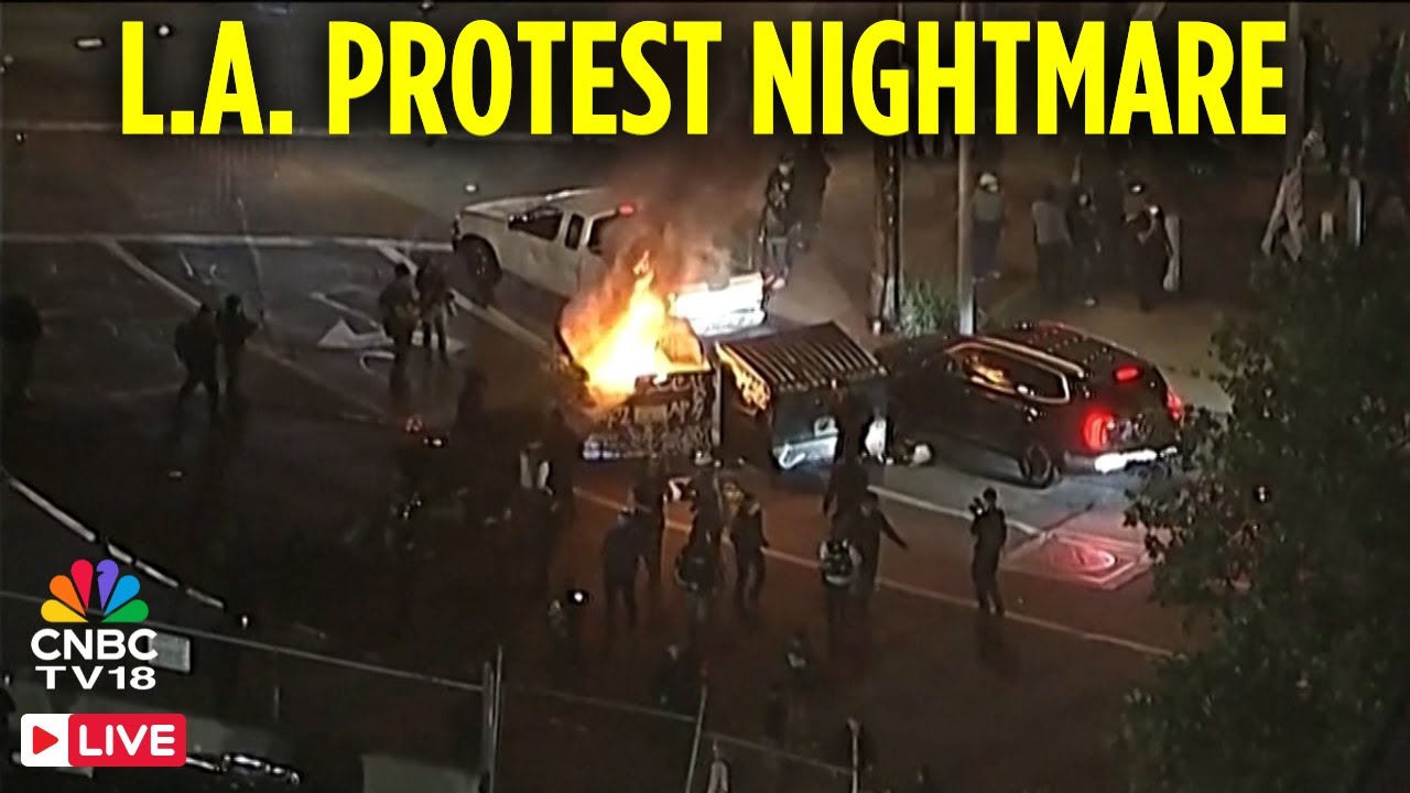 LIVE: Aerial Shots of Anti-ICE Protests in Los Angeles | Trump Deploys Marines, National Guard |N18G