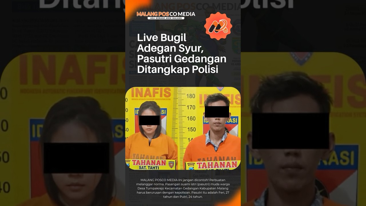 Live Bugil Adegan Syur, Pasutri Gedangan Ditangkap Polisi #beritaterkini  #beritaviralmalang