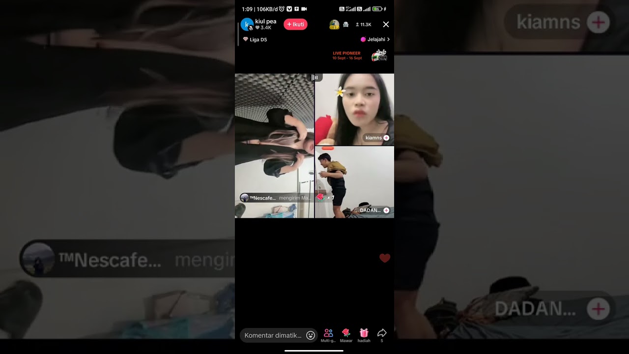 live bukak2an Dadang dan kiamns tadi malam part 1