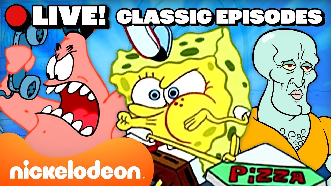 🔴LIVE: Classic SpongeBob Moments MARATHON! 🍍 | Nicktoons