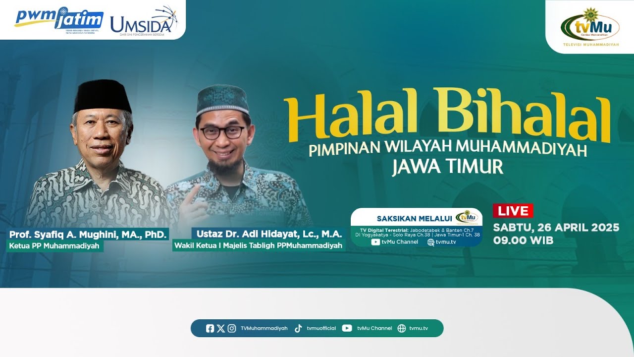 [LIVE] Halalbihalal PWM Jawa Timur bersama Ustadz Adi Hidayat