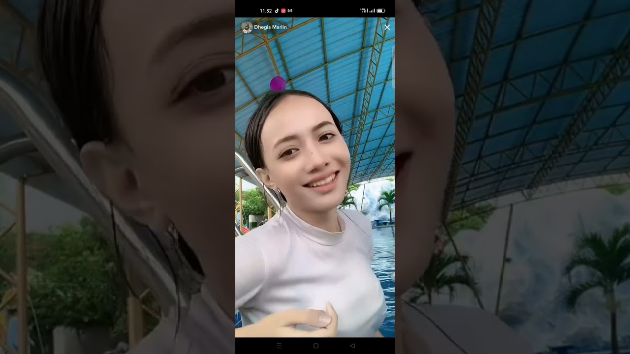 Live hot tiktok dhegis marlin lagi berenang