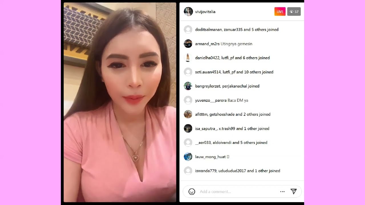 Live Instagram : VIVIJO VITALIA