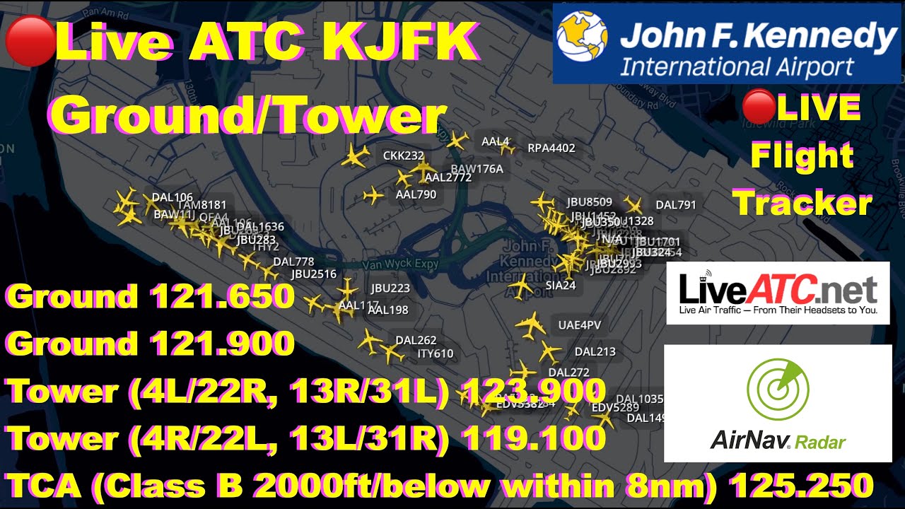 🔴Live JFK Airport Travel Updates Delays Emergencies KJFK Ground + Tower ATC Real Time Flight Tracker