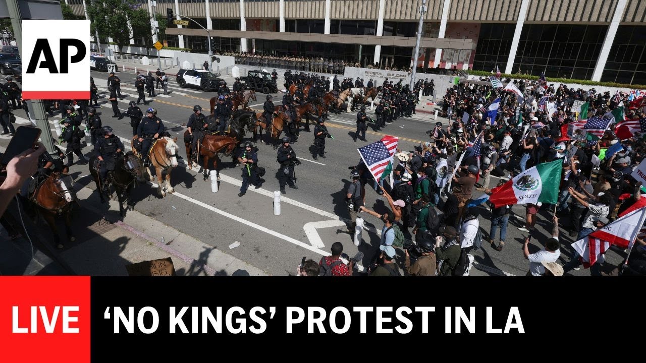 LIVE: ‘No Kings’ protest held against Trump in Los Angeles