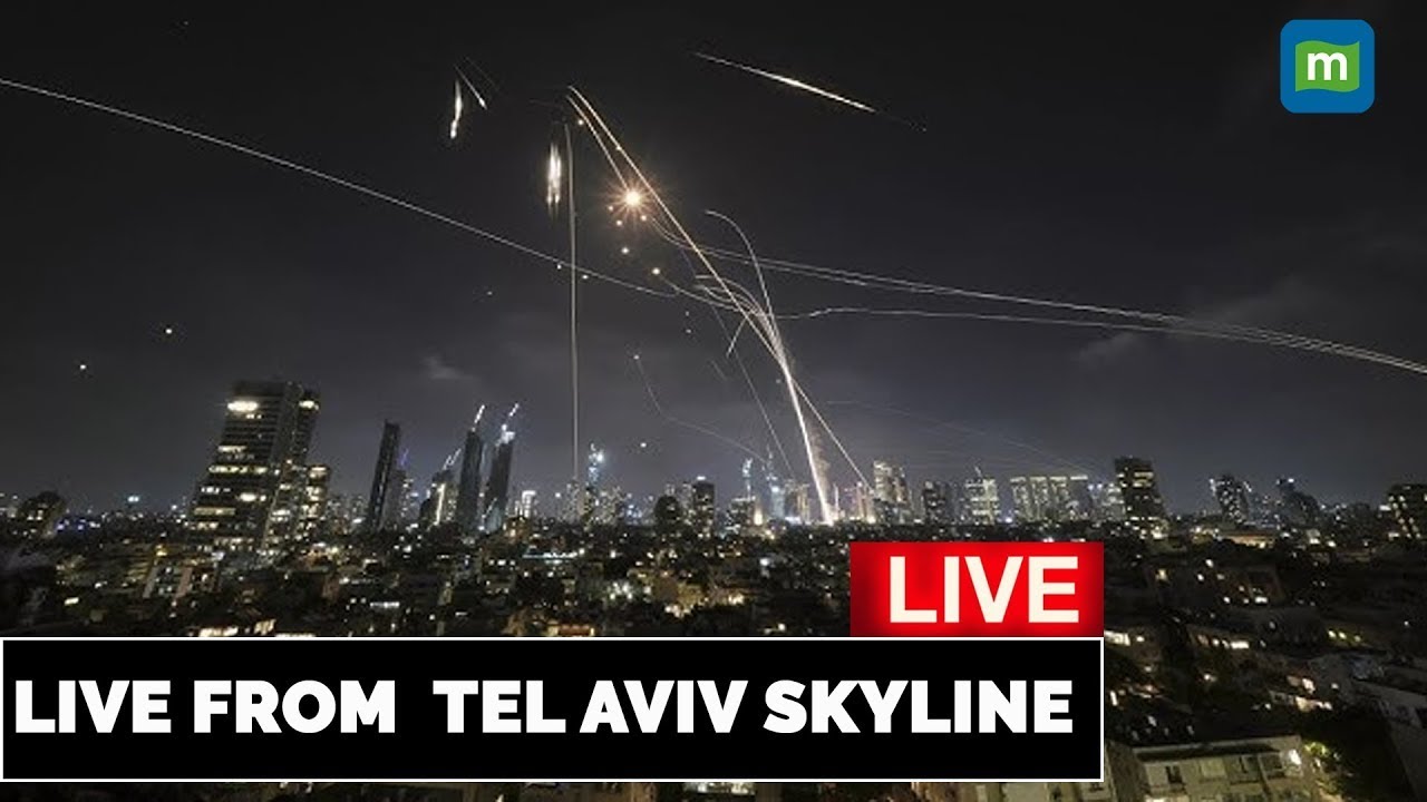 LIVE: Tel Aviv & Jerusalem Skyline View After Iran's Retaliatory Missiles Attack on Israel | N18G